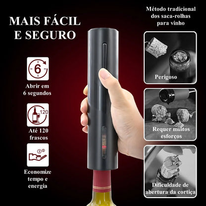 Abridor de Vinho Automático para apreciadores