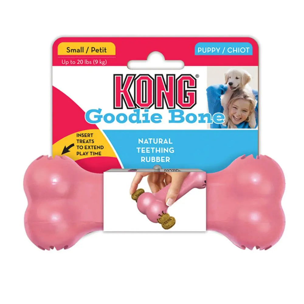 KONG Puppy Goodie Bone Dog Toy S-Blue/Pink