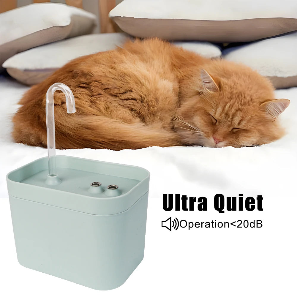 Recirculate Filtring Auto Filter Dispenser for Cats Pet Water Cat Water Fountain USB Electric Mute 1.5L Cat Drinker Bowl