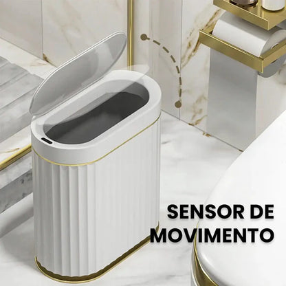 Lixeira com sensor automático de banheiro de luxo 7 Litros